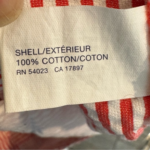 Gap Stretch Red and White Striped Mid-Rise Everyday Seersucker Shorts - Size 10 - Picture 6 of 7